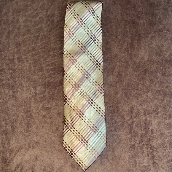 Tan Brown 100% Silk Tie - Picture 1 of 2